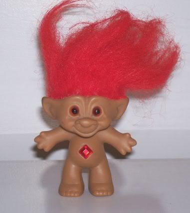 Red Haired Troll Doll. Red Haired Troll