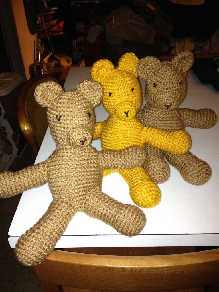 crocheted bears