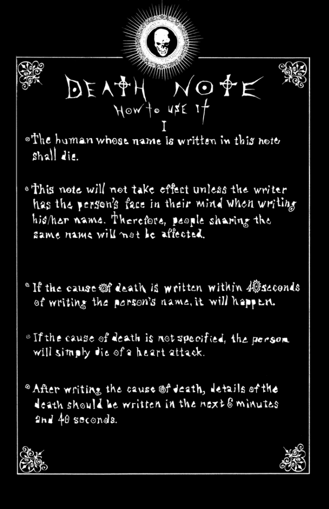 Death Note rules