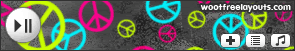 Peace Signs Myspace Music Player Skin