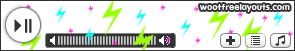 Techno Lightning Myspace Music Player Skin