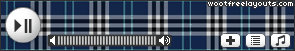 Plaid Blue Myspace Music Player Skin