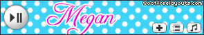 Megan Myspace Music Player Skin