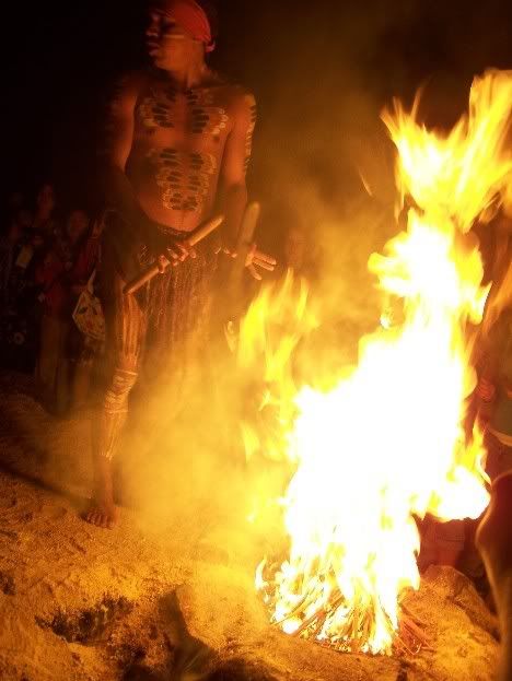Aborigine and fire Pictures, Images and Photos
