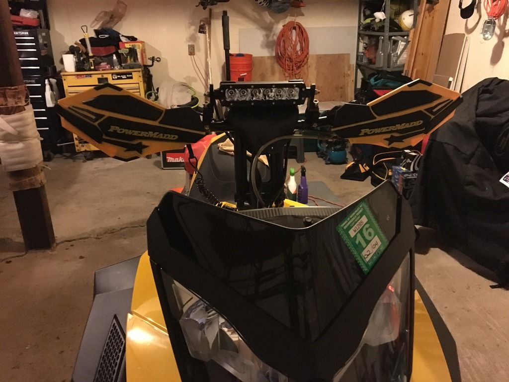How to 6 inch led light bar on a snowmobile SkiDoo Snowmobiles Forum