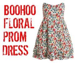 BooHoo Floral Prom Dress