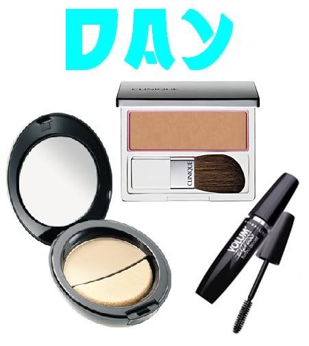 daytime makeup, No. 7, foundation, clinique, blusher, maybelline, mascara