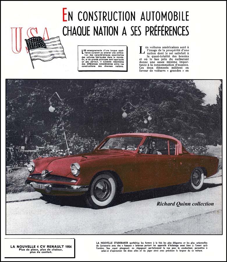 french translation needed unusual 1954 studebaker ad