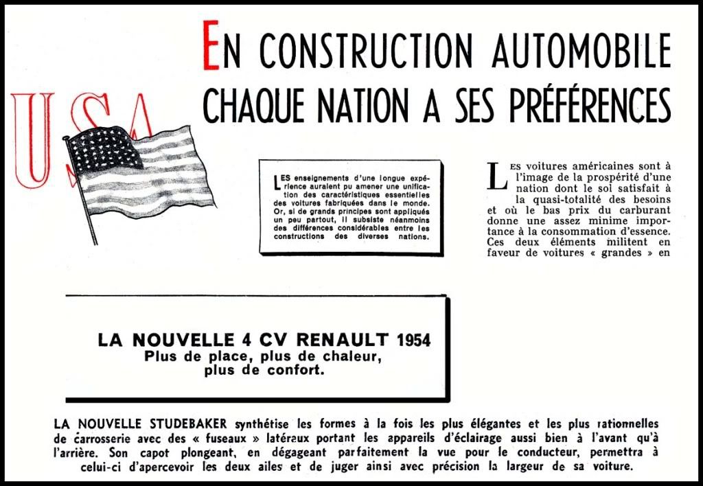 french translation needed unusual 1954 studebaker ad