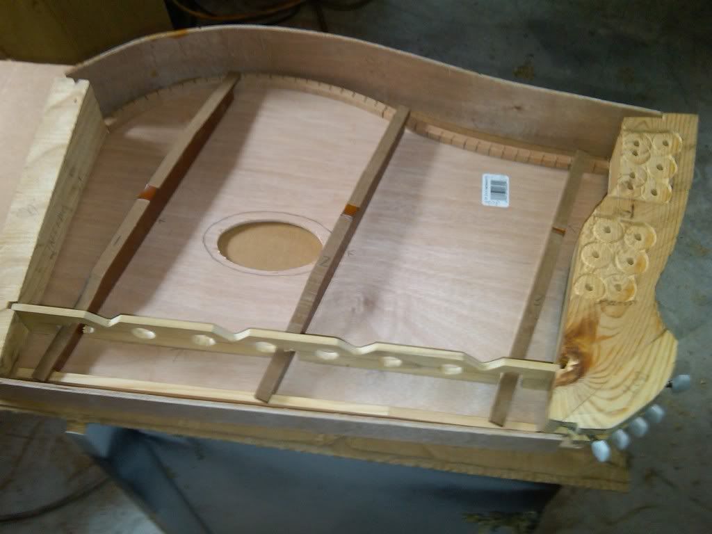 Homemade Zither Initial Fitting Of Insided Parts Pictures, Images