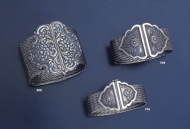 hand made silver bracelets from greek jewelry shop