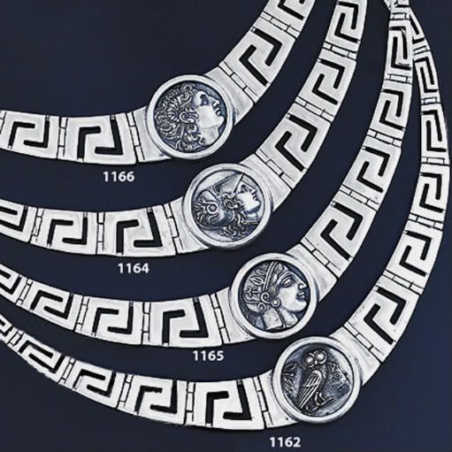 greek key, meander pattern jewelry, ancient jewellery