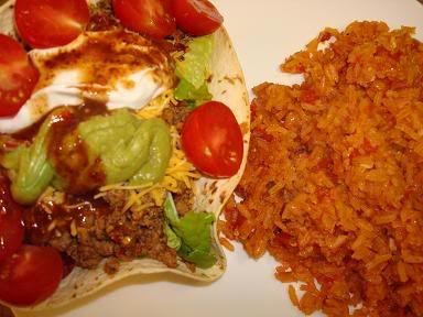 Taco Salad & Super Easy Spanish Rice