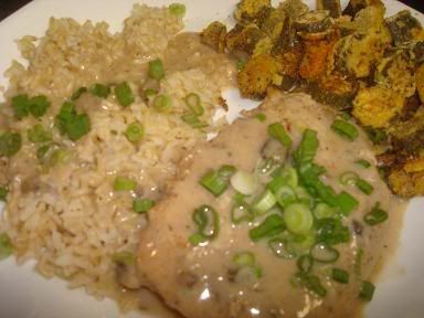 creamy ranch pork chops & rice