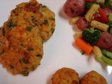 quick crab & shrimp cakes