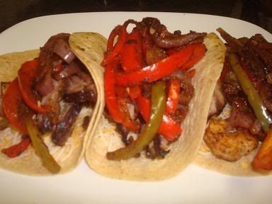 steak & shrimp fajitas