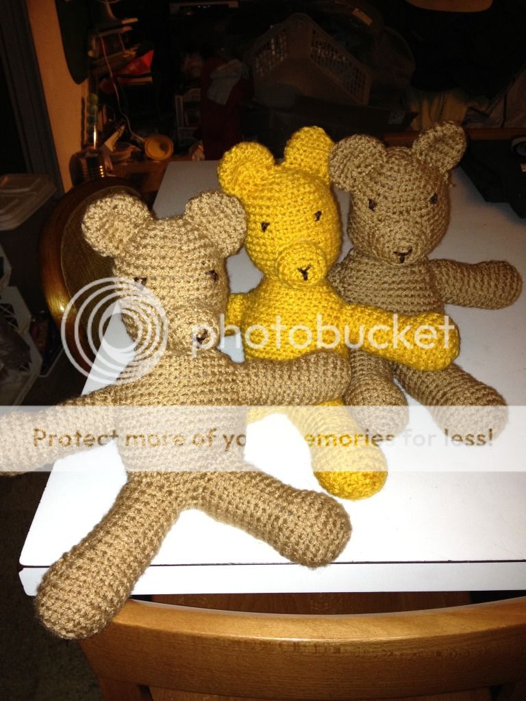 crocheted bears