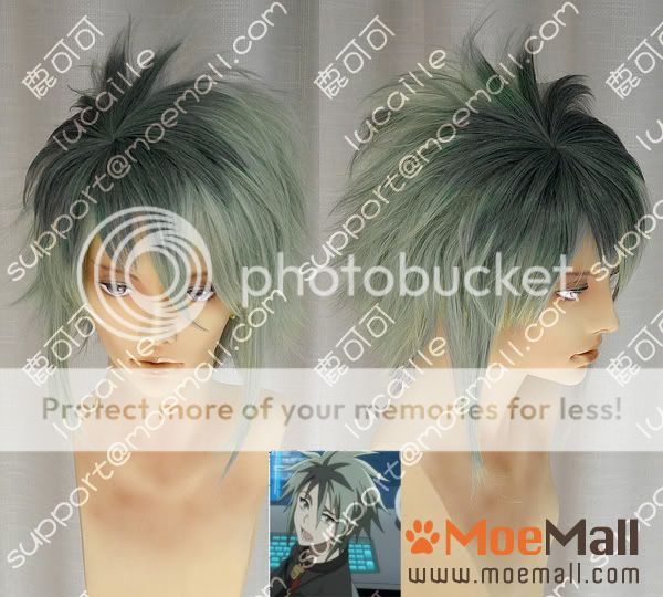 Guilty Crown Kenji Kido Green Gradient Styled Cosplay Party Wig