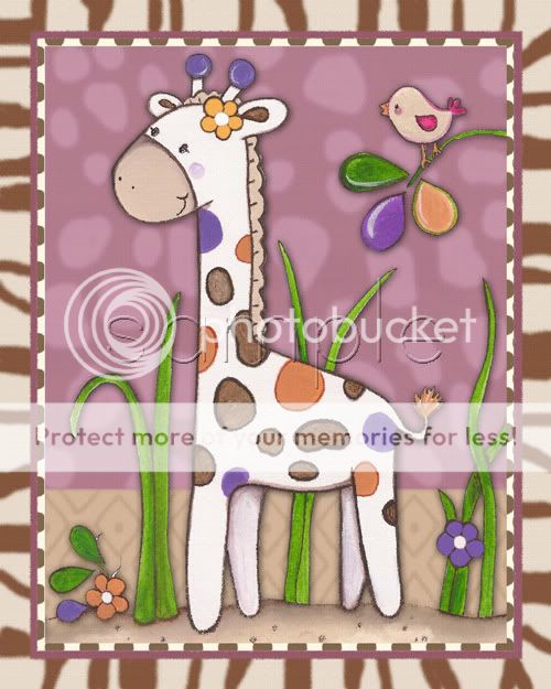 jungle baby girl nursery art, jacana colors. elephant  