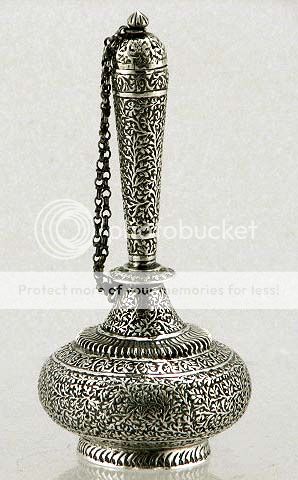 Indian Coin Silver Swirling Vine Surai Drinking Vessel Cutch c1890 