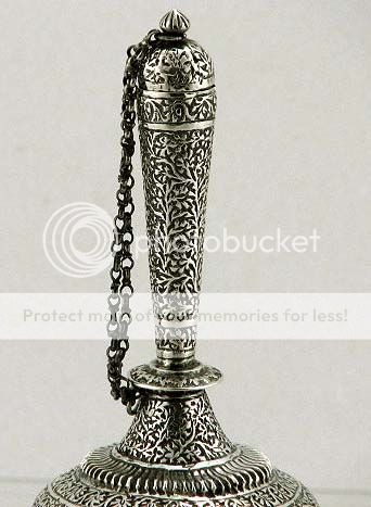 Indian Coin Silver Swirling Vine Surai Drinking Vessel Cutch c1890 