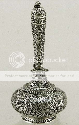 Indian Coin Silver Swirling Vine Surai Drinking Vessel Cutch c1890 