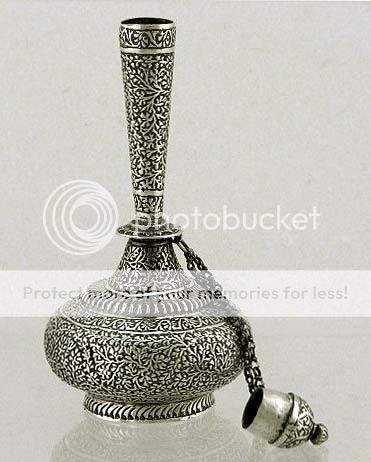 Indian Coin Silver Swirling Vine Surai Drinking Vessel Cutch c1890 