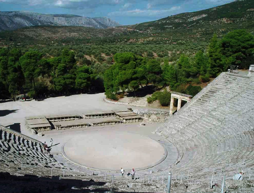 Ancient Greek Theater of Epidaurus , drama and comedy , ancient greek civilization