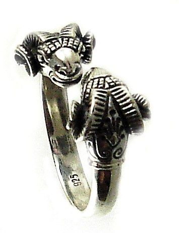 silver torc ring, greek ancient jewelry, ram's head, ancient Greece, sterling silver museum reproduction