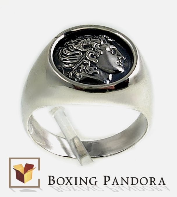 Ancient greek Jewelry:: Coin ring Alexander the great