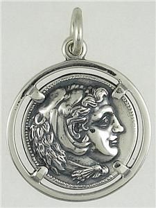 Alexander the great silver pendant, Ancient Greek Jewellery