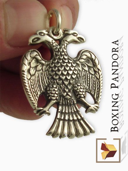 Double 2-headed eagle of Lagash, masonic jewelry, silver pendant, joyas masónicas, תכשיטים הבונים החפשיים