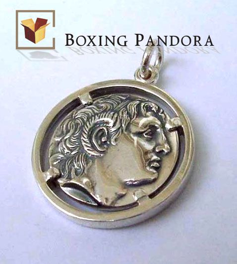 Alexander the Great, mounted coin bezel pendant silver, Alexander der Groίe. griechisch Juwelier, antiken Silberschmuck, Mόnzen Anhδnger