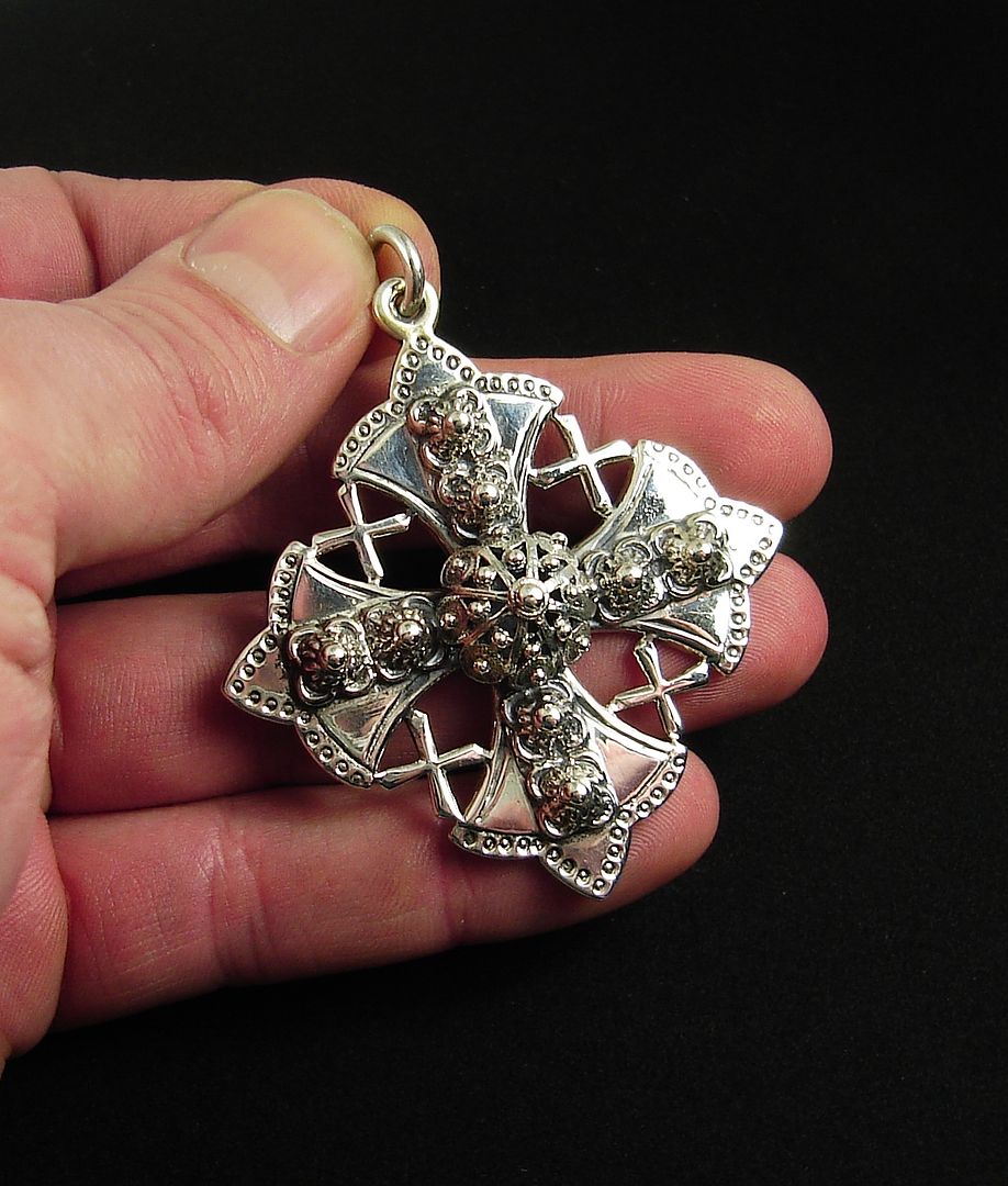 Byzantine cross silver ebay large pendant necklace