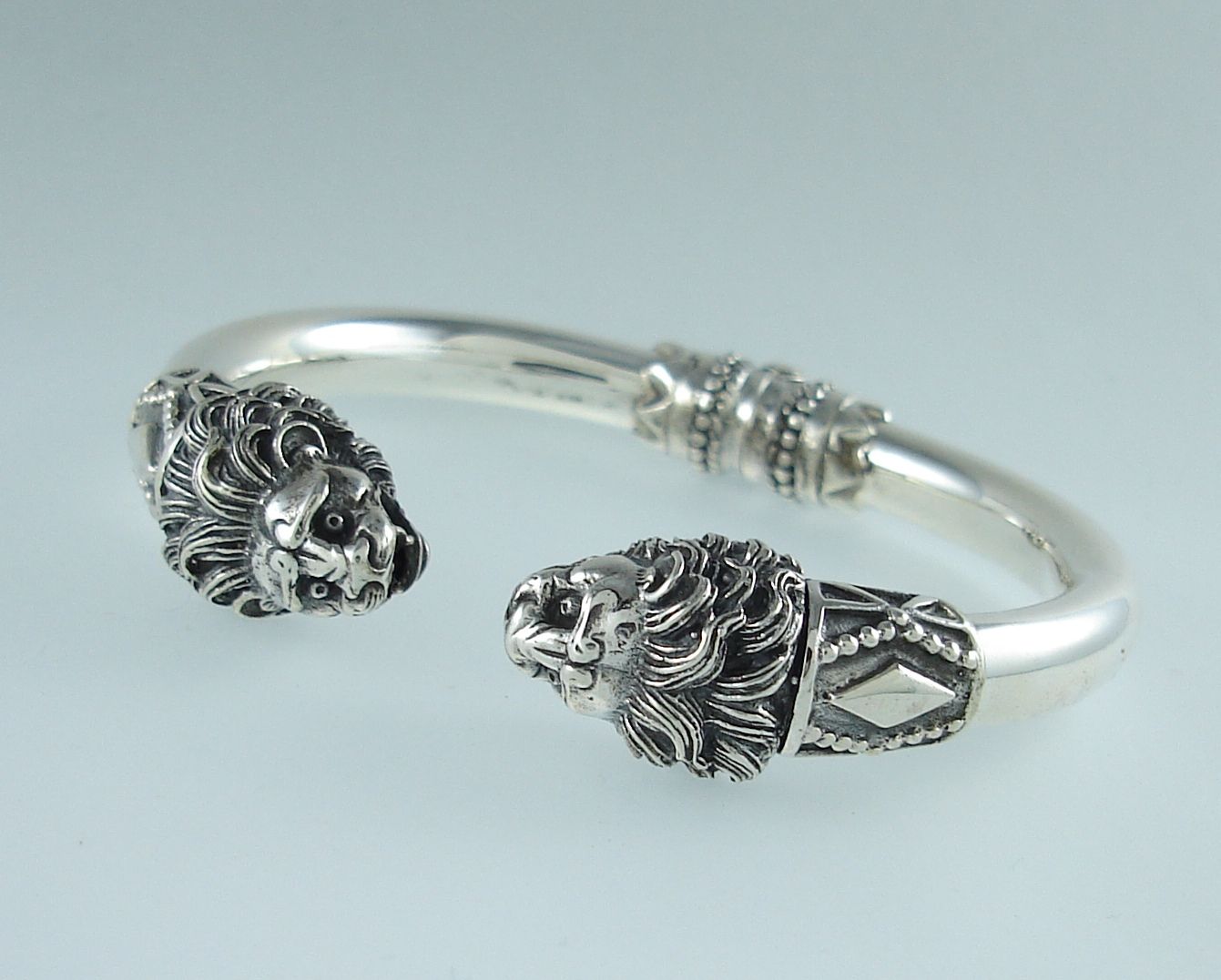 silver greek jewelry, hand made, large bracelet