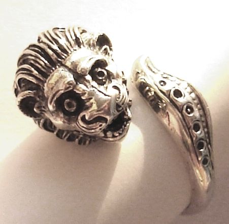 silver lion ring, ancient jewelry