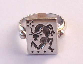 intaglio jewelry, roman signet ring, minotaur