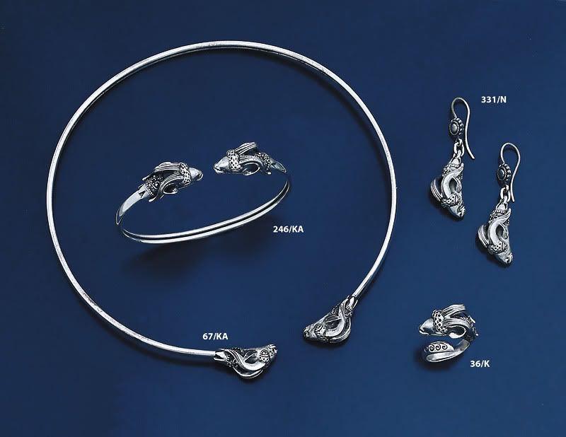 capricorn torc collar set, sterling silver, greek ancient jewels, capricorn necklace, capricorn bracelet