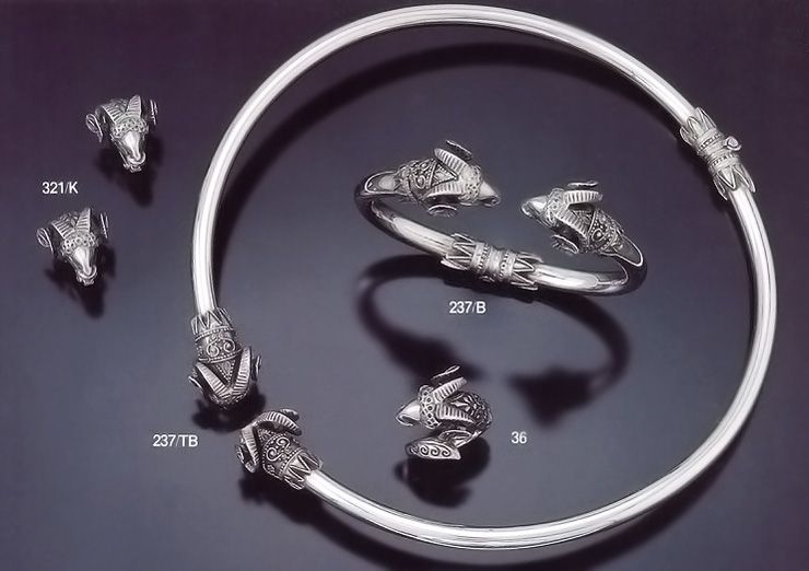 silver ram torc set, ancient greek jewels, bracelet, ring, earrings, nekclace, torc jewellery , traditional greek jewelry