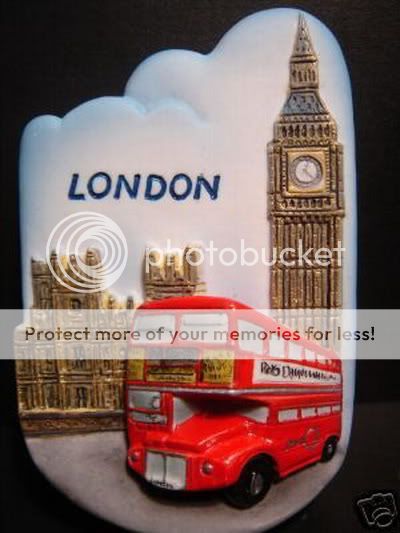 Double Decker Bus / Big Ben,London,Europe Fridge Magnet  