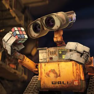 Wall-E with Rubick's Cube